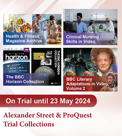Alexander Street & Proquest on trial